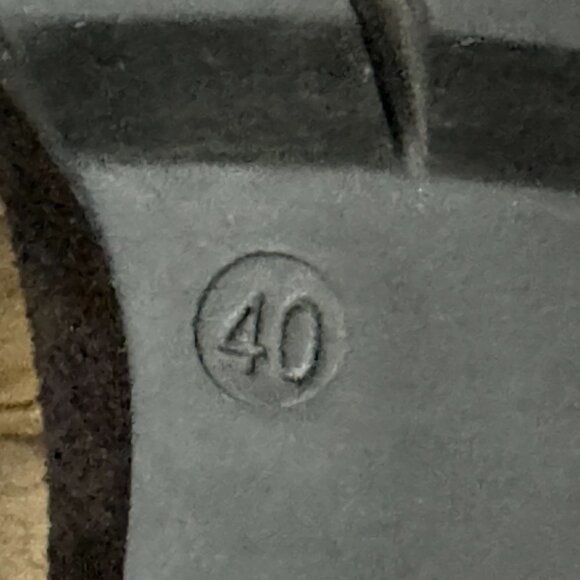 Antonia De Faria Tara Chelsea Black Suede Leather Lug Block Heel Boot Size 9 - Picture 11 of 14